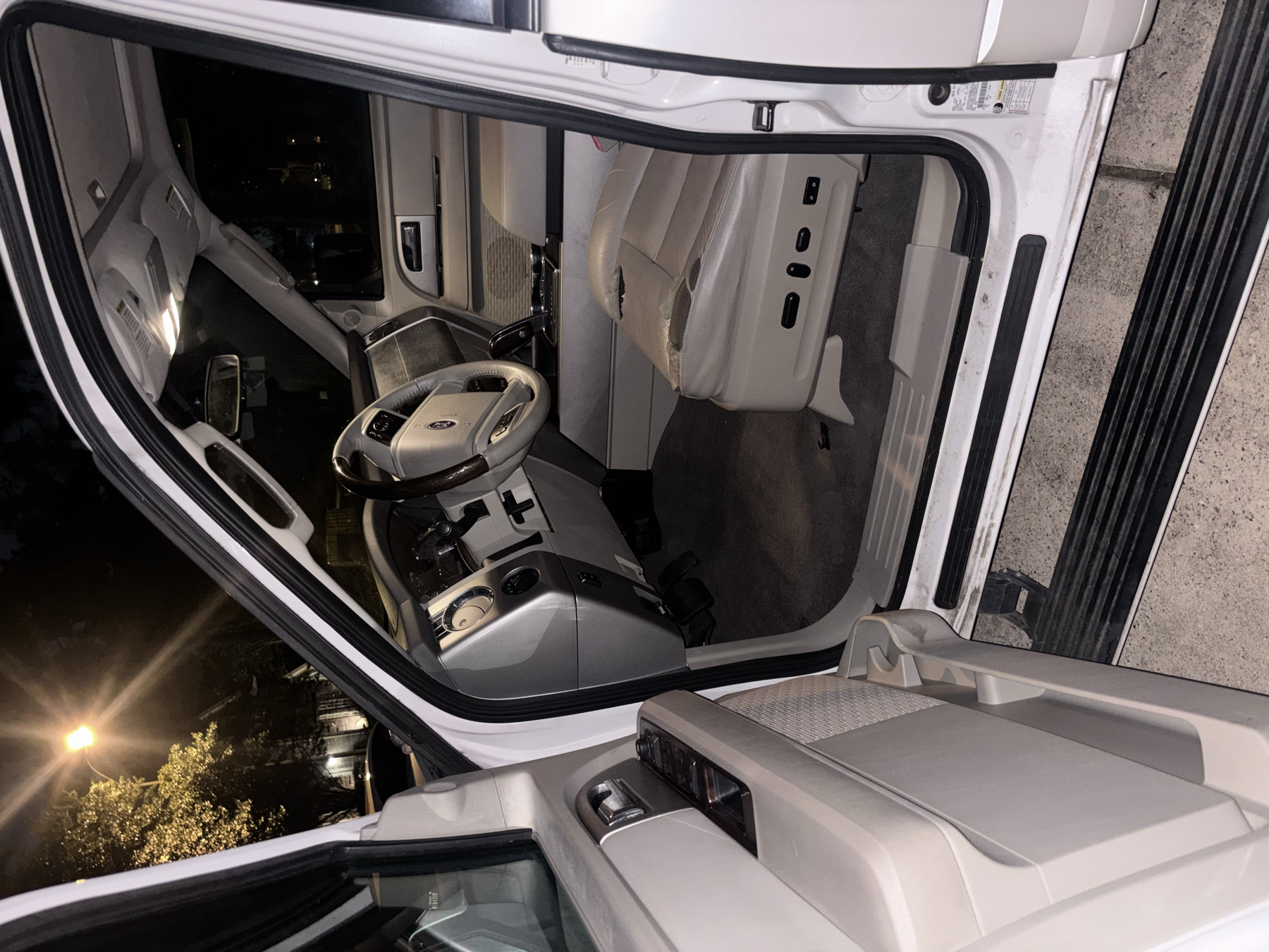 Semi truck cab interior detailed