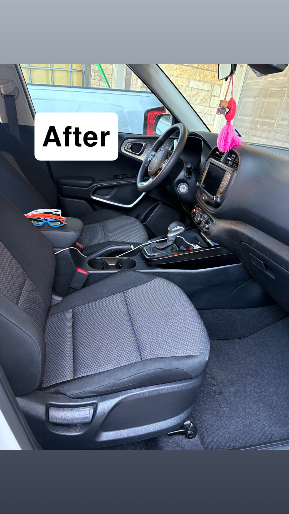Kia Soul interior after detailing