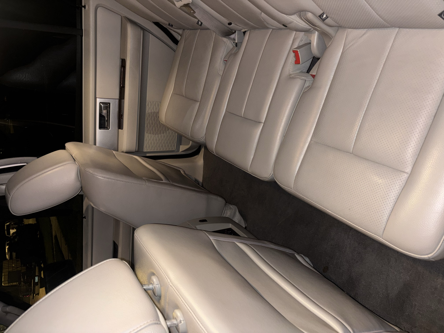 Leather rear seat cleaned and conditioned